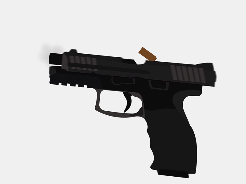 Pistol 2d animation pistol shooting
