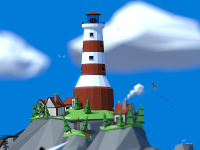 Lighthouse 3d design illustration lighthouse motion nike