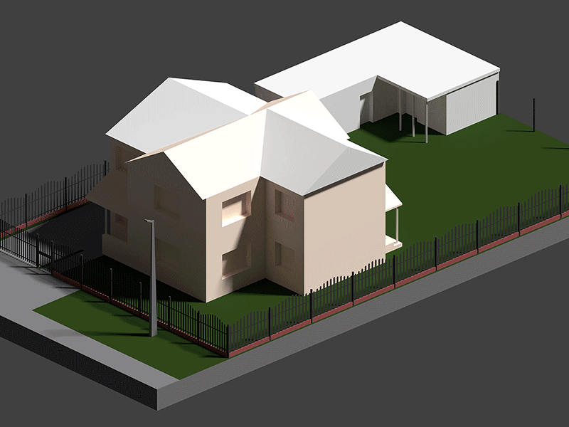 Willowa Street (in progress) 3d blender illustration isometric