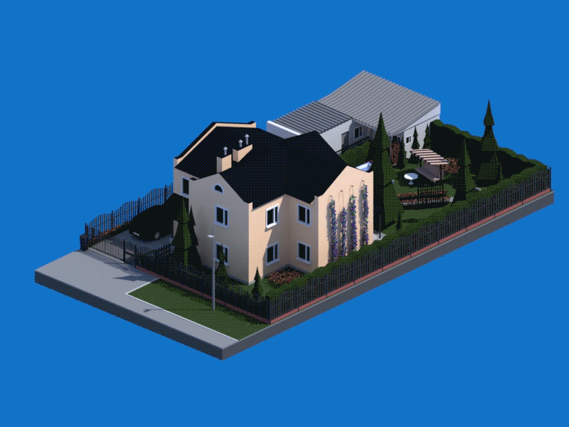 Willowa Street 3d gif isometric willowa