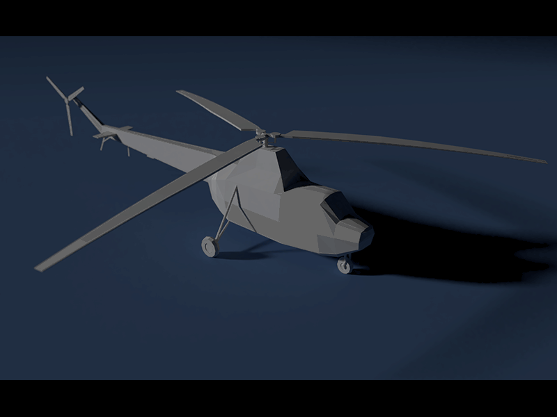 SM-1 blender gif helicopter isometric lowpoly mi1 sm1