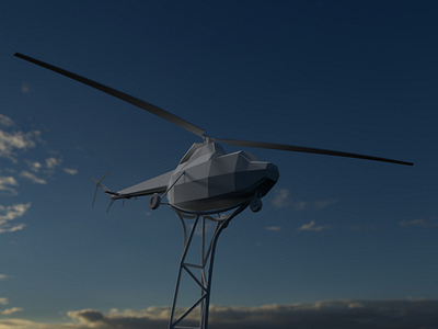 SM-1 blender gif helicopter isometric lowpoly mi1 sm1