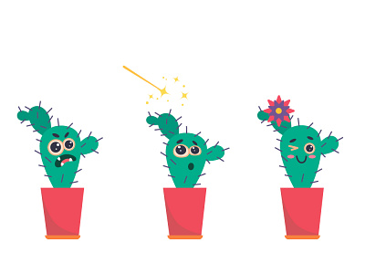 Character plants characters illustration