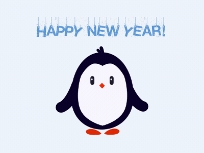 Dancing Pinguin aniamtion character holidays newyear winter