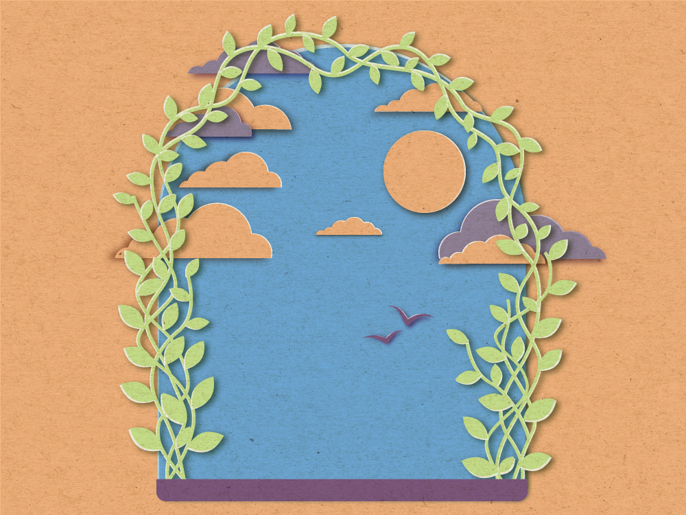 Spring from a window by Eugenia Pimenova on Dribbble