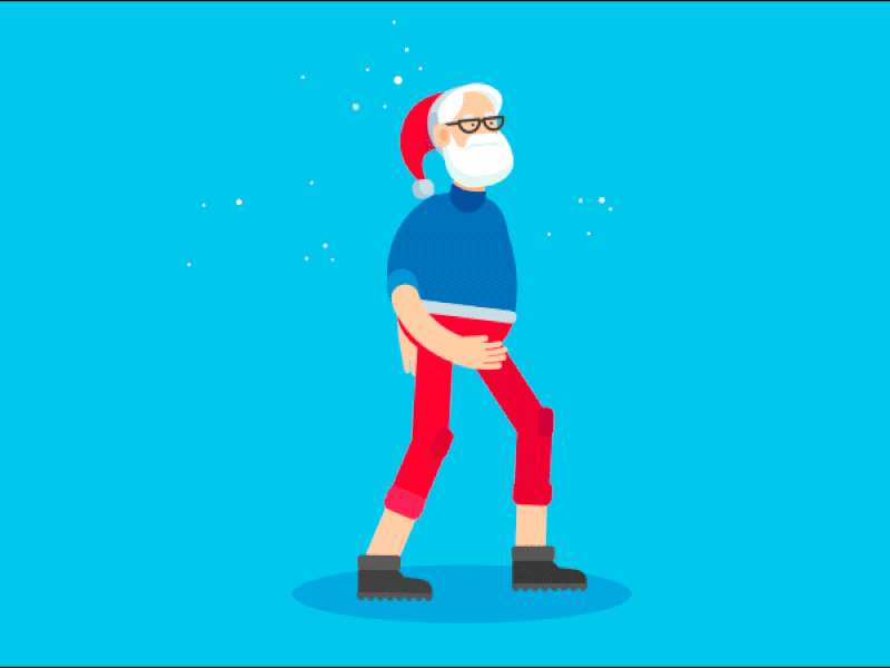 Funny Santa after affects animation characters illustration new year santa winter