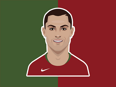 Ronaldo football game illustration madrid messi portrait portugal ronaldo soccer world world cup