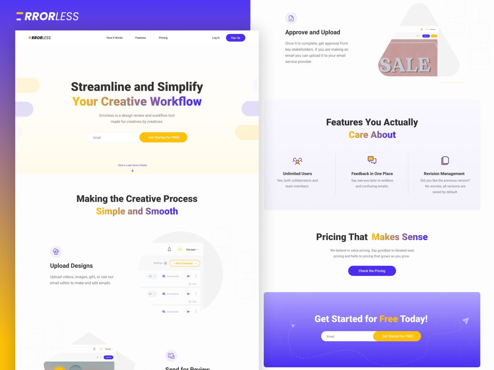 Saas Landing Page by Juli_Borisnyowa on Dribbble