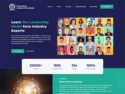 IIT Kharagpur Leadership academy website brand freelance design illustration inteface ux vector web website