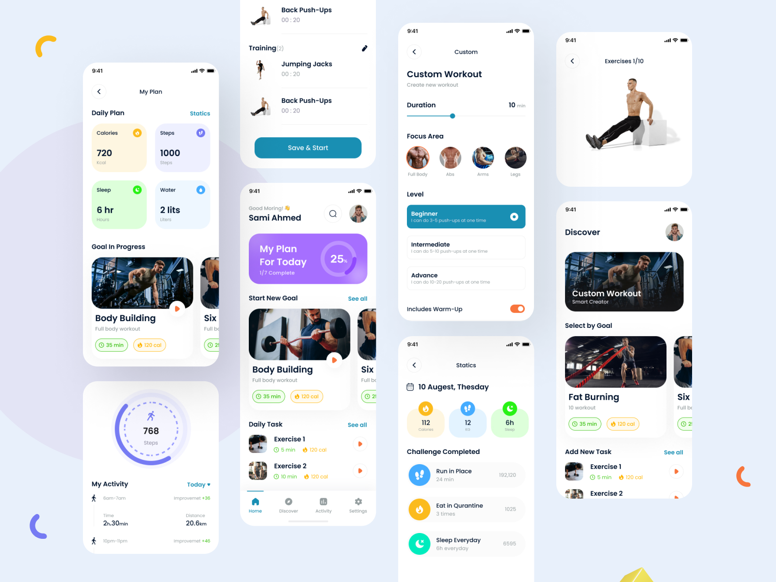 Fitness & Diet Plan App by RC Design Space on Dribbble
