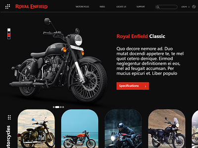 Royal Enfield Clasic Website by Rahul Chowdary bikes bullet design royal enfield templets ui ux website