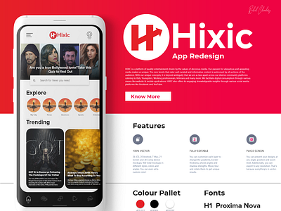 Hixic App Redesign app app branding branding design icon illustration inteface ux logo typography ui ui user ux vector web website