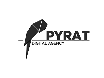 Pyrat adobe blacklogo branding drawing logo logos logotype parrot