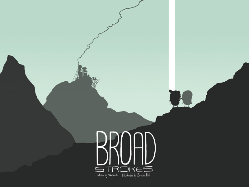 Broad Strokes "The Mountains" bean evilhairday ipad gladys cal webcomic illustration landscape mountains ipad art broad strokes