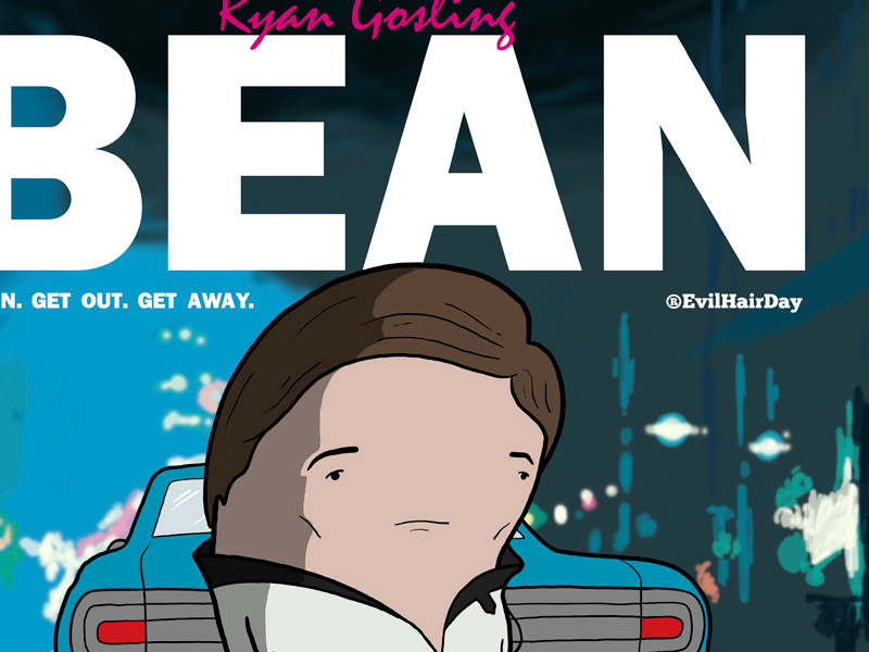 There's a hundred-thousand streets in this city. drive bean evilhairday photoshop illustration opacity film spoof ryan gosling