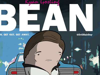 There's a hundred-thousand streets in this city. bean drive evilhairday film illustration opacity photoshop ryan gosling spoof