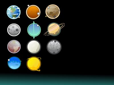 Solar system icons