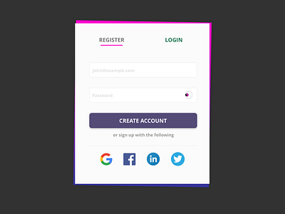 Daily UI Challenge #001 - Sign up form