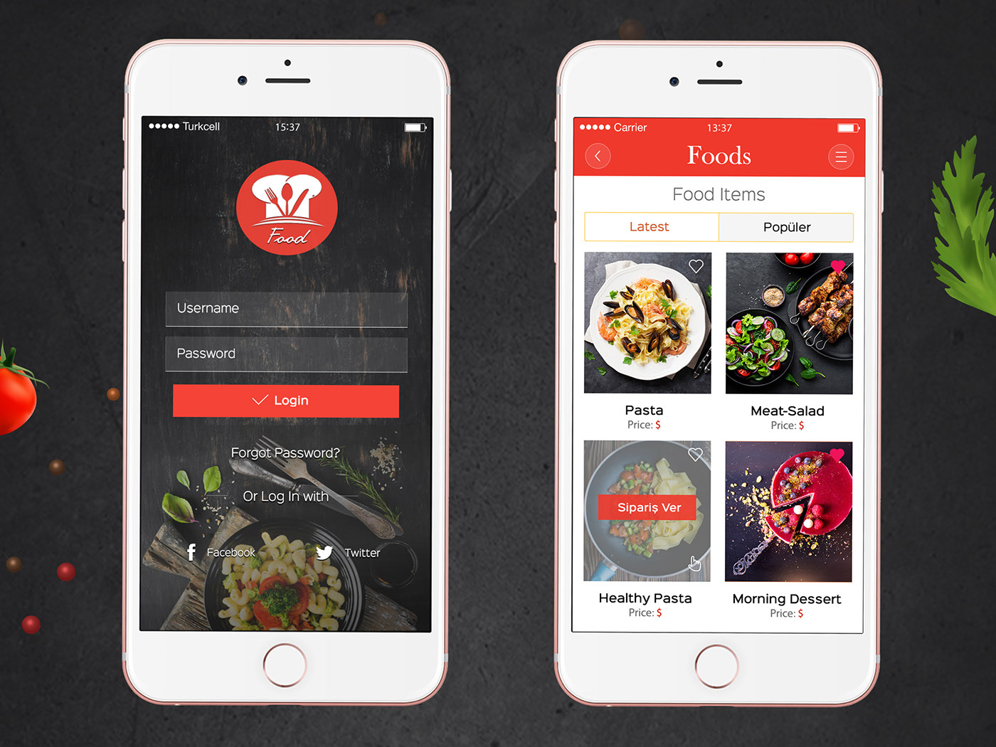 Food Restaurant App Design by Sümeyye Yılmaz on Dribbble