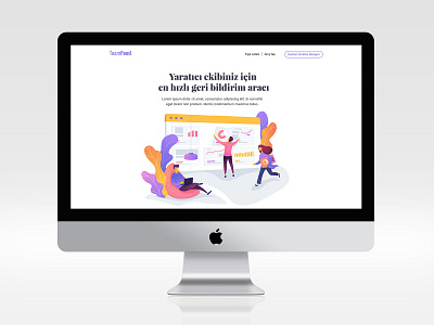 TeamFeed-Landing Page UI-UX Design branding creative illustraion interaction design ui webdesign