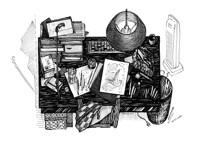 My working place, but flat lay black and white books drawing drawing challenge drawingart flat lay hand drawing home illustration illustrators place lamp stock of books studio table working place working table иллюстрация лайнер маркер рабочее место
