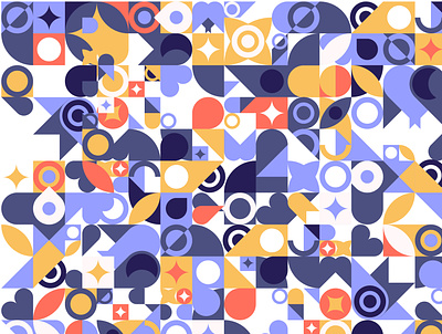 The Fox's Stories — pattern block branding festive flat geometric graphic design illustration illustrator pattern purple seamless shapes surfacepattern vector vector pattern иллюстрация паттерн узор