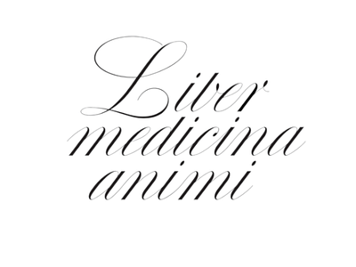 Liber medicina animi classic lettering