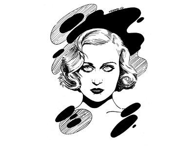 The Ghost, inktober 2019, day 22 actress black and white drawing drawing challenge drawing ink femme fatale ghost hand drawing illustration ink inktober inktober 2019 noire