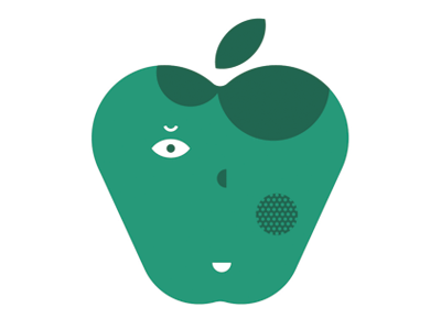 Miss Apple apple bag vector