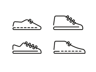 Shoe icons icons line shoe vector