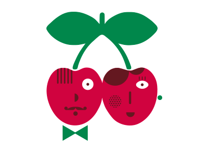 Pacha Ibiza 40th anniversary cherry red vector