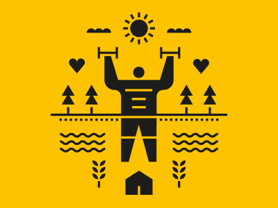 Fiec 3 health landscape man nature vector yellow