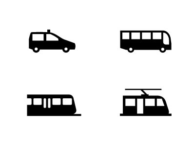Public transport icons / The Outpost magazine