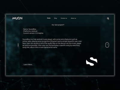 iMuon website UI