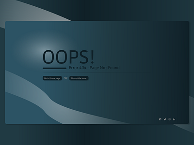 Error 404 - Page Not Found 404 adobe xd adobexd dark dark ui error error 404 error page landing page landingpage page not found site theme ui ux web website