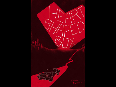 Heart-Shaped Box Book Cover book cover book cover design digital illustration procreate publication texture