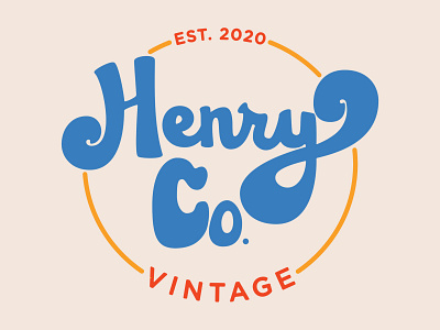 Henry County Vintage Logotype 1970s branding design handlettering illustrator logo logotype photoshop vintage