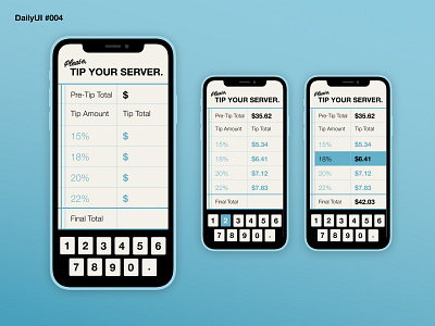 DailyUI 004 - Calculator 004 blue calculator calculator ui dailyui dailyui 004 figma tip calculator uidesign