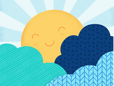 Lil' Ray of Sunshine babyshower card design illustration illustrator invitation pattern stationery sunshine texture