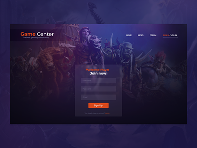 #001 Daily UI - Sign Up adobe daily ui dark flat sign up videogame web xd