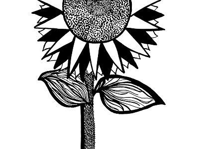 Black Spot Sunflower black spot drawing marker sunflower