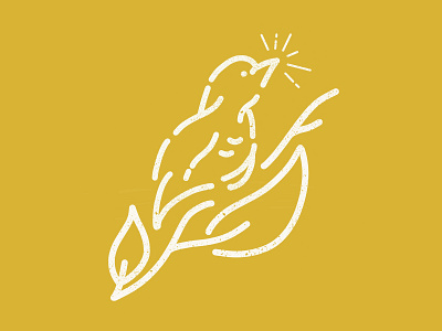Little Bird animal illustration bird courtney rathmann design design drawing graphic design graphics illustration illustrator line drawing logomark procreate app yellow bird