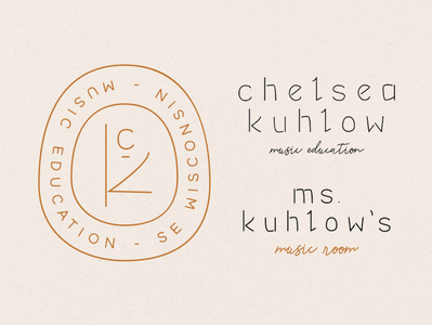 Chelsea Kuhlow Music art brand firm brand identity branding design graphic design illustration illustrator logo music branding music logo submarks teacher branding typography