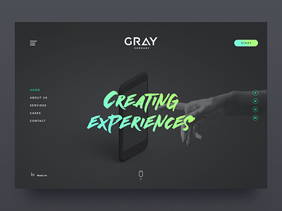 Gray Co. - Concept Website app black dark design develop experience futuristic identity interface interface design responsive typography ui user experience user interface ux web website