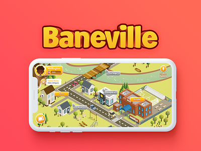 Baneville UX/UI Game design experience game game app interface design logo mobile school study ui user interface ux