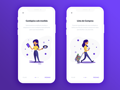 Keto - Onboarding app diet experience flat food illustration interface design onboarding recipe ui user interface ux vector