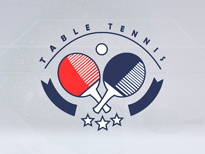 Table tennis 2d design game logo ui