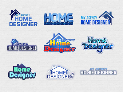 Home design logo 2d 2d art design game logo photoshop vector