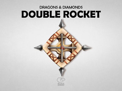 Double rocket 2d 2d art concept design diamonds double dragon game icone interface logo mobile rocket row rows ui