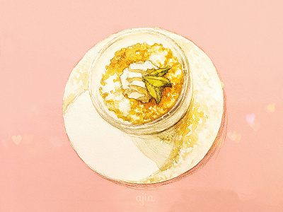 Peanut cheesecake 2d 2d art ajia aquarelle cake cheese cheesecake concept design desserts drawing gril illustration love peanut photoshop pink style watercolor